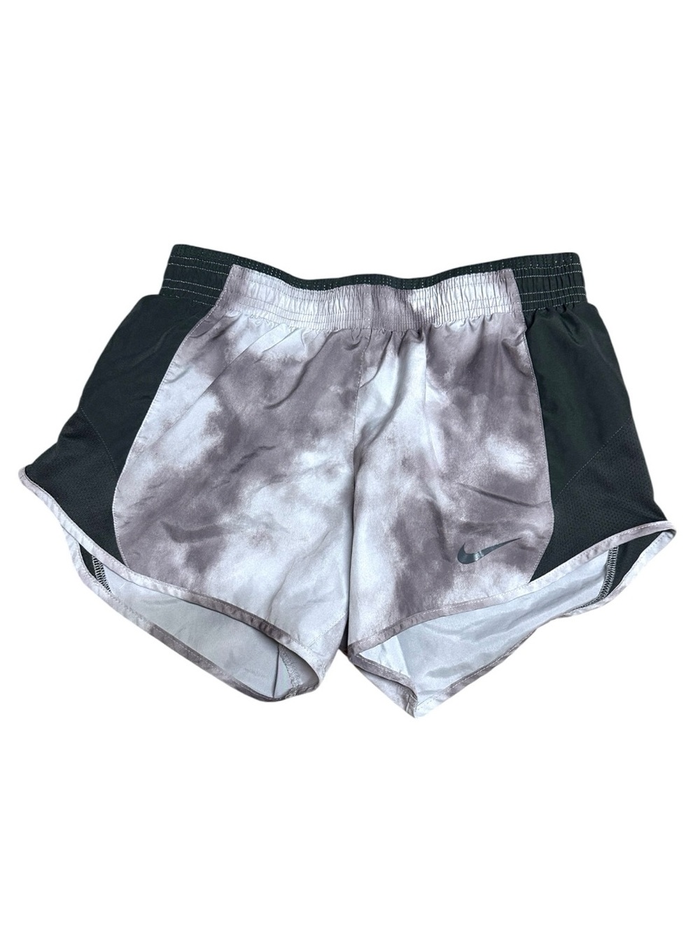 Nike Dri-FIT Women’s Small Gray Tie Dye Tempo Running Shorts EUC